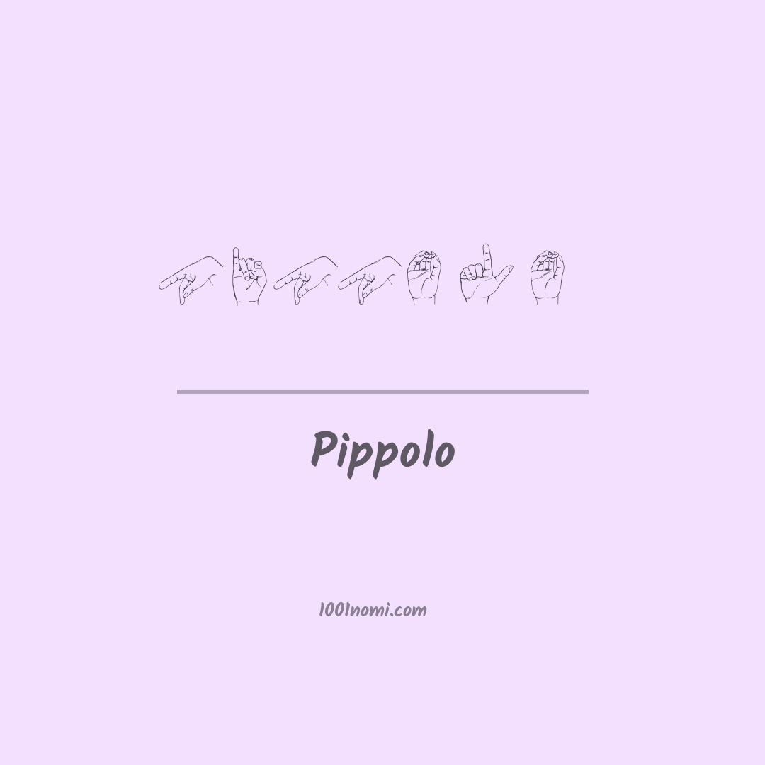 Pippolo nella lingua dei segni Pippolo nella lingua dei segni