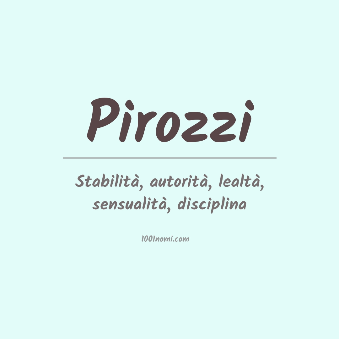 Significato del nome Pirozzi