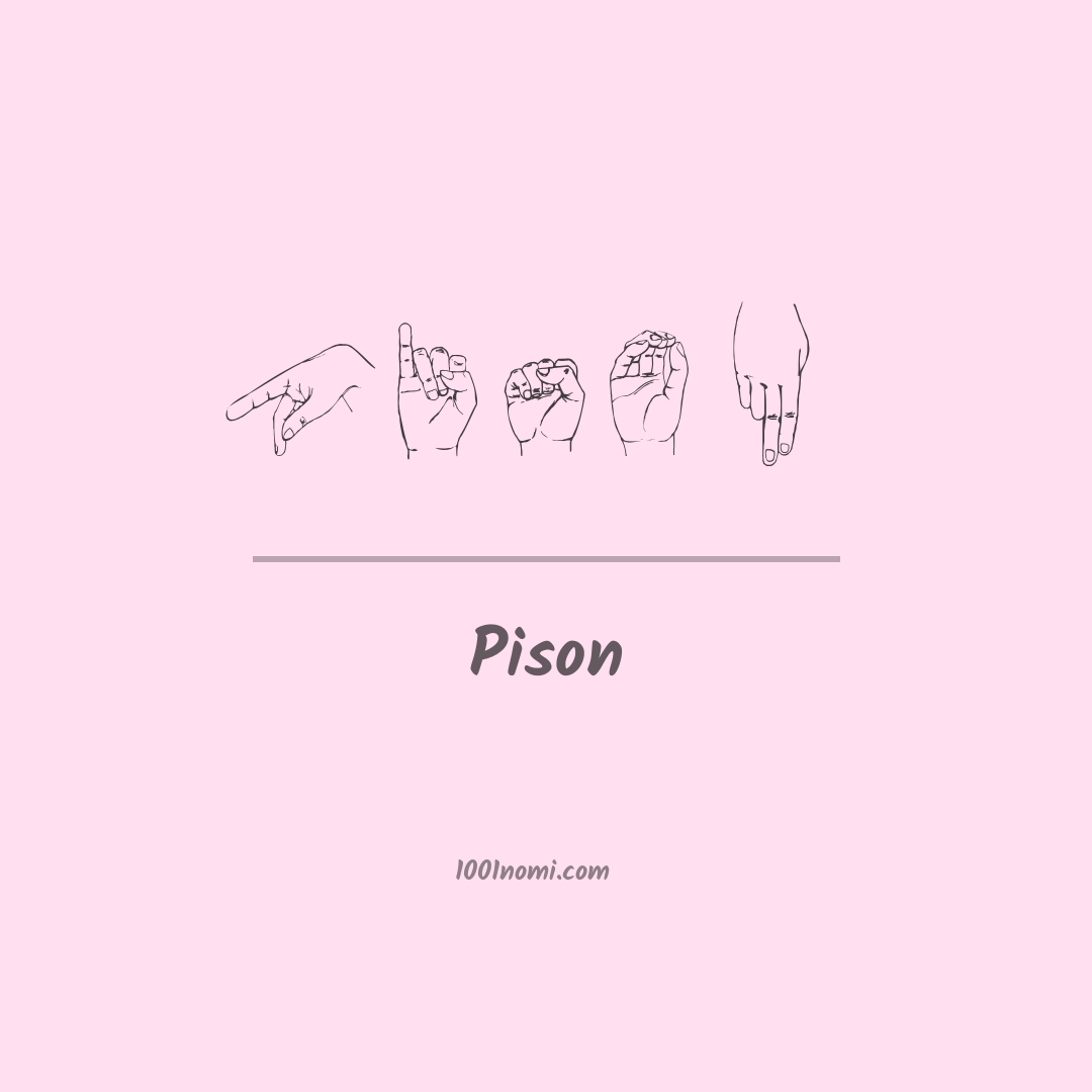 Pison nella lingua dei segni