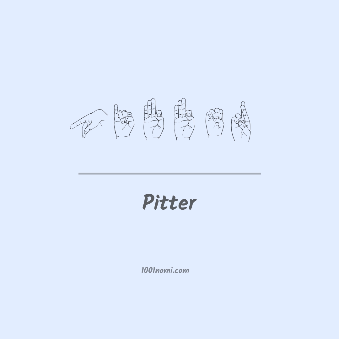 Pitter nella lingua dei segni Pitter nella lingua dei segni