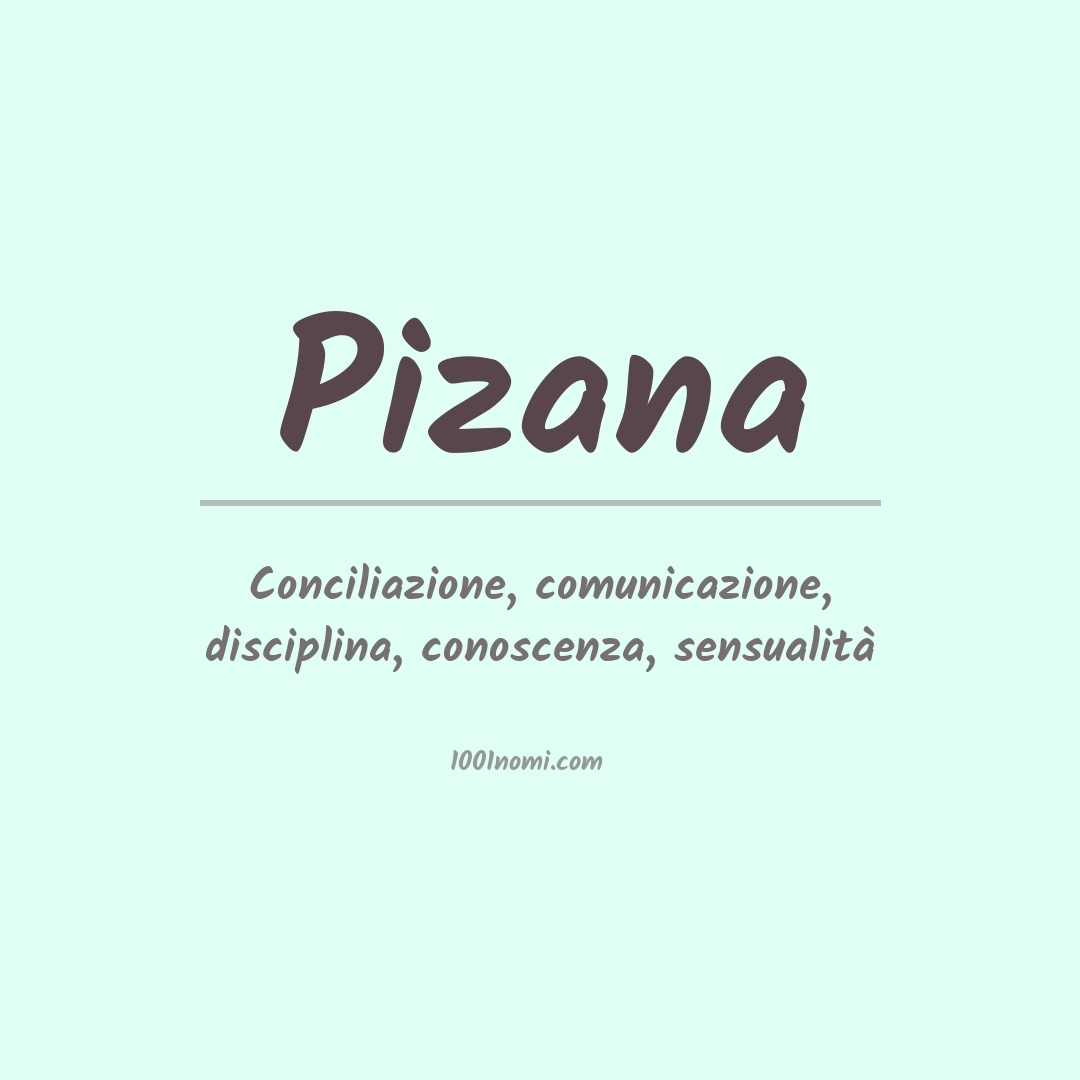 Significato del nome Pizana