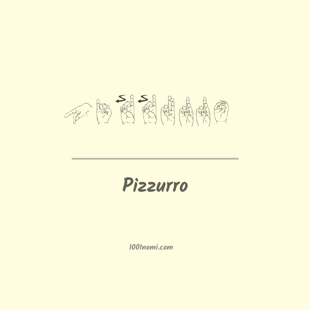 Pizzurro nella lingua dei segni Pizzurro nella lingua dei segni