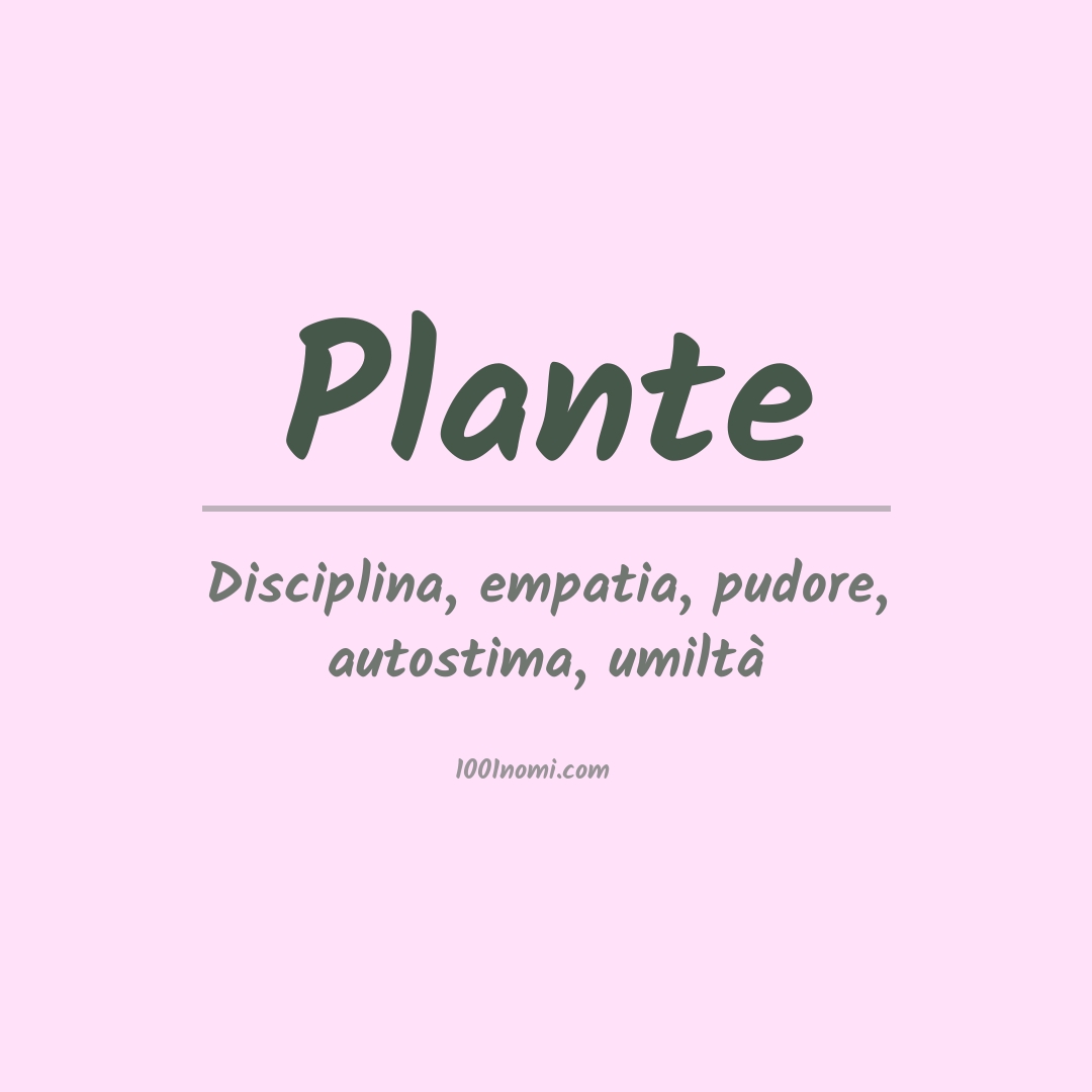 Significato del nome Plante