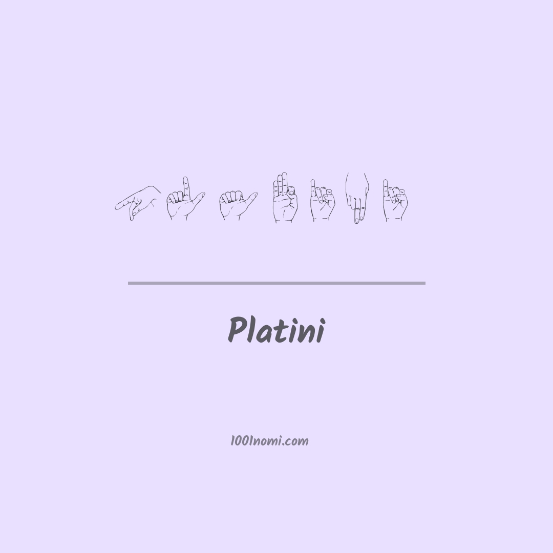Platini nella lingua dei segni