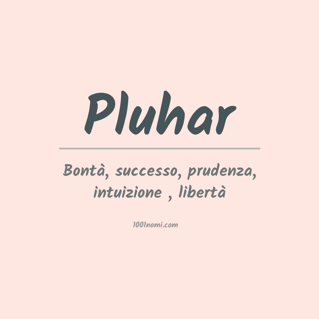 Significato del nome Pluhar