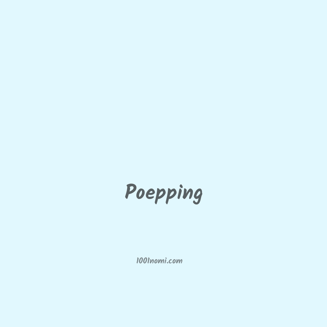 Poepping in cinese
