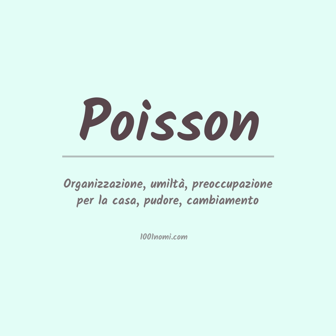 Significato del nome Poisson