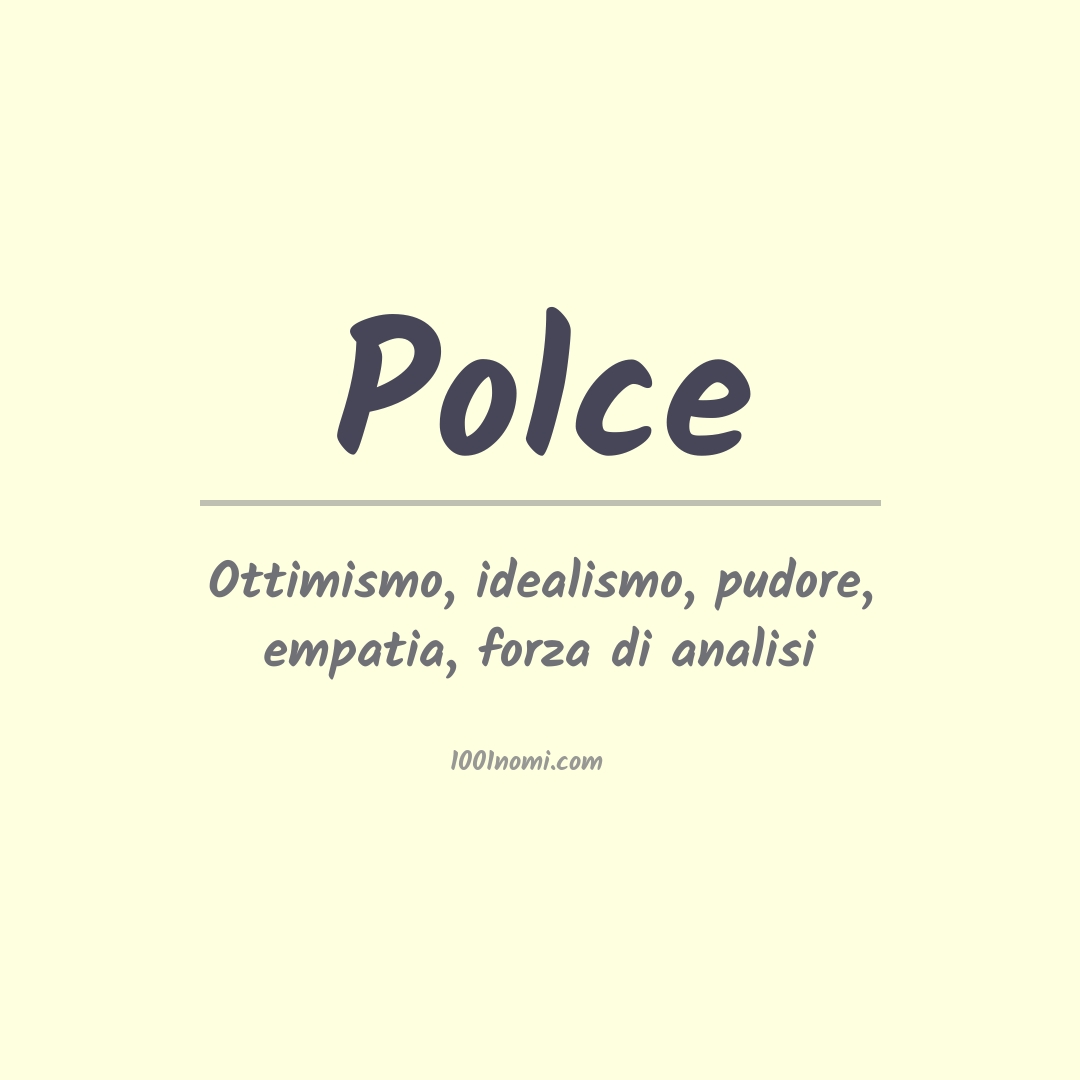 Significato del nome Polce