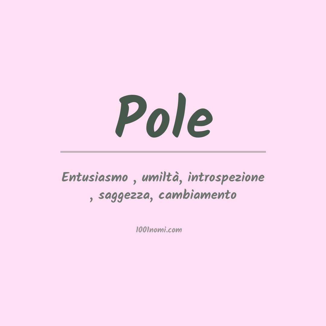 Significato del nome Pole