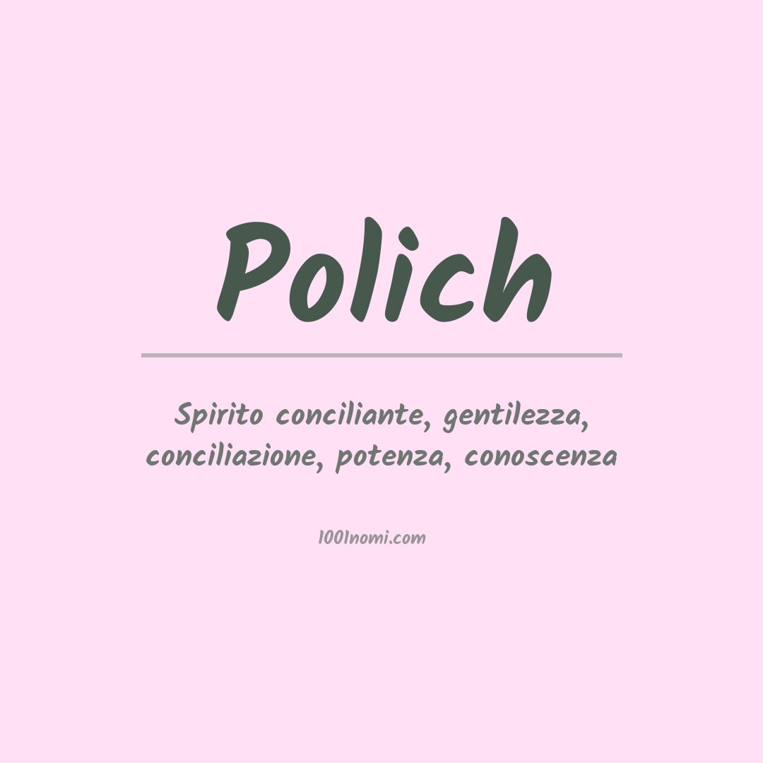 Significato del nome Polich