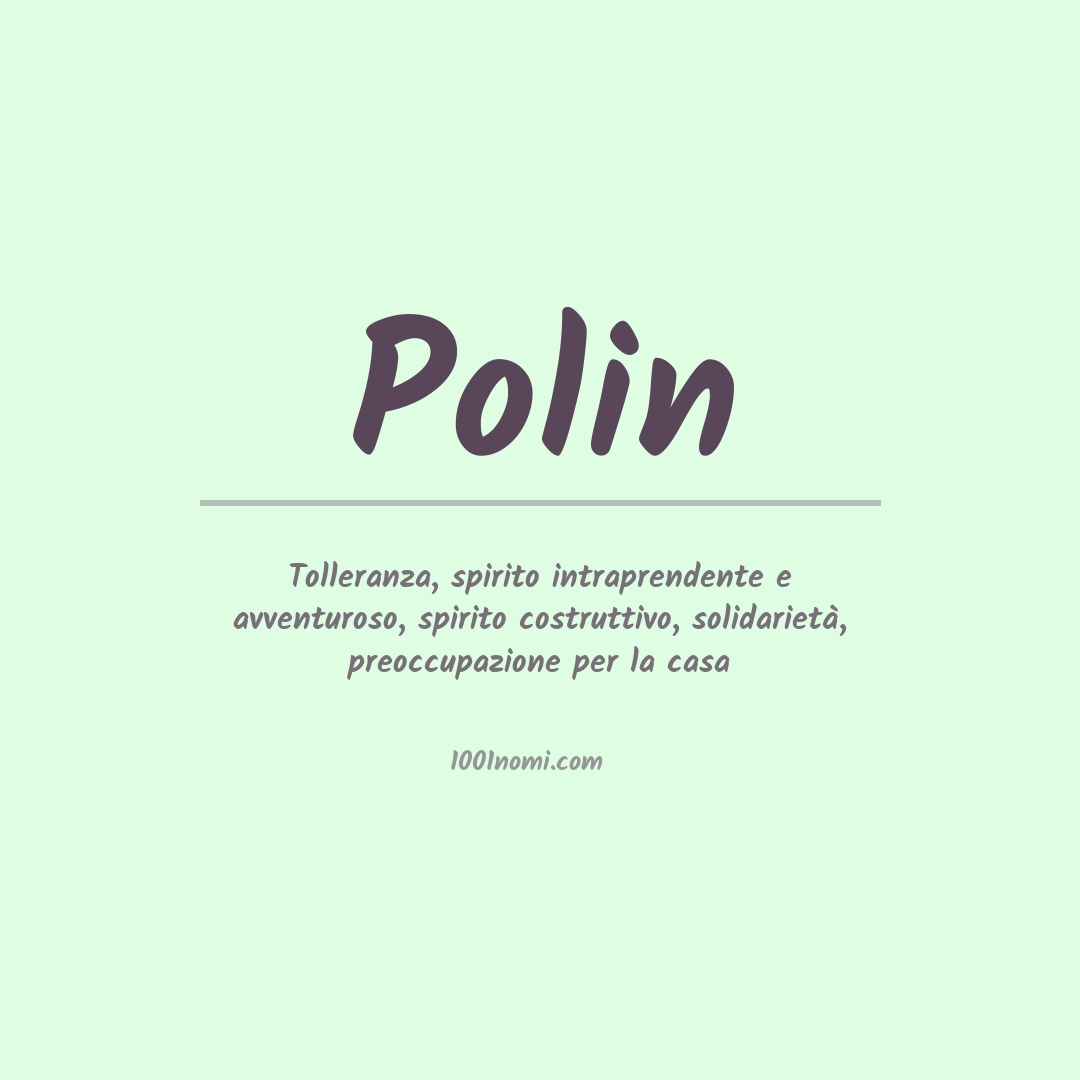 Significato del nome Polin