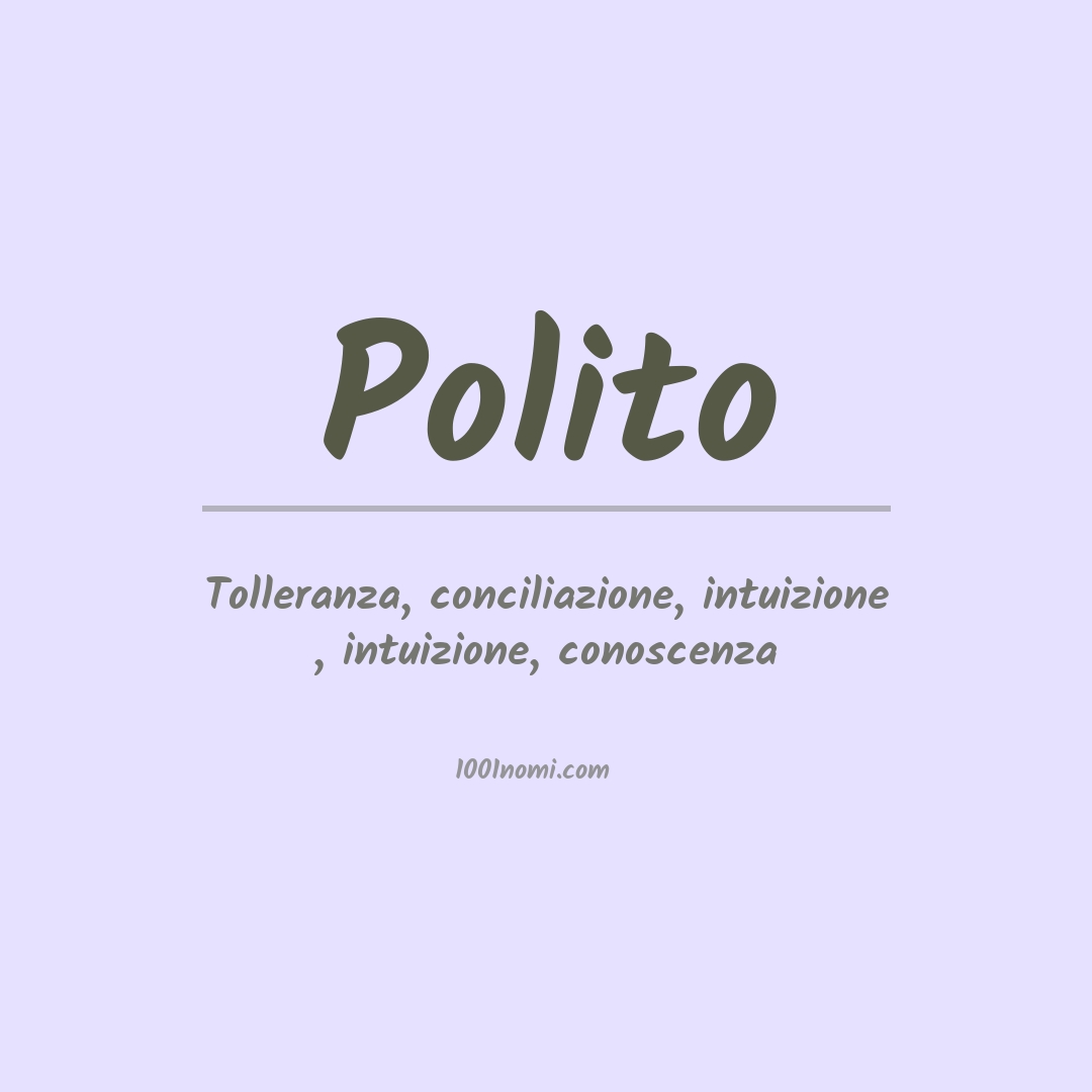 Significato del nome Polito