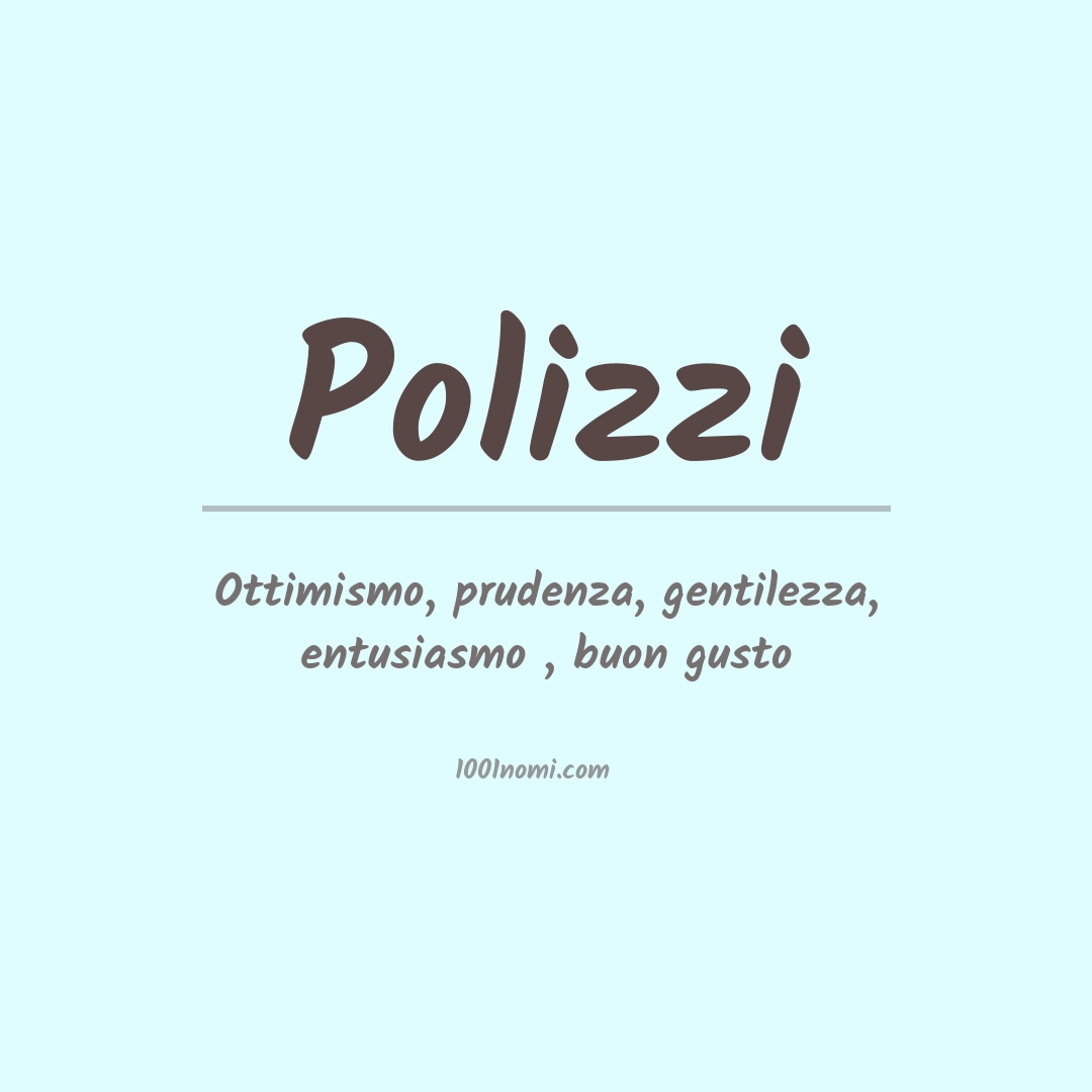 Significato del nome Polizzi