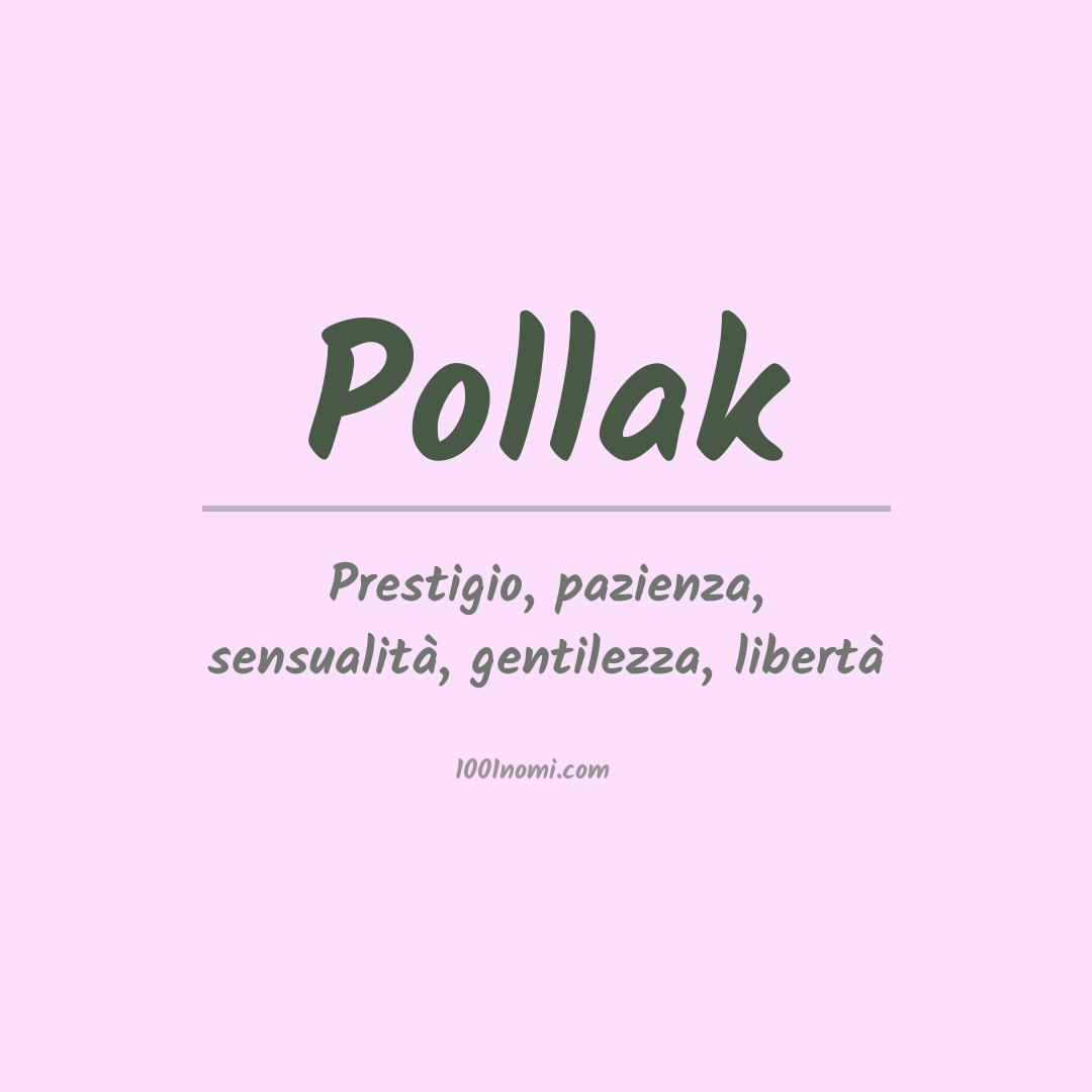 Significato del nome Pollak