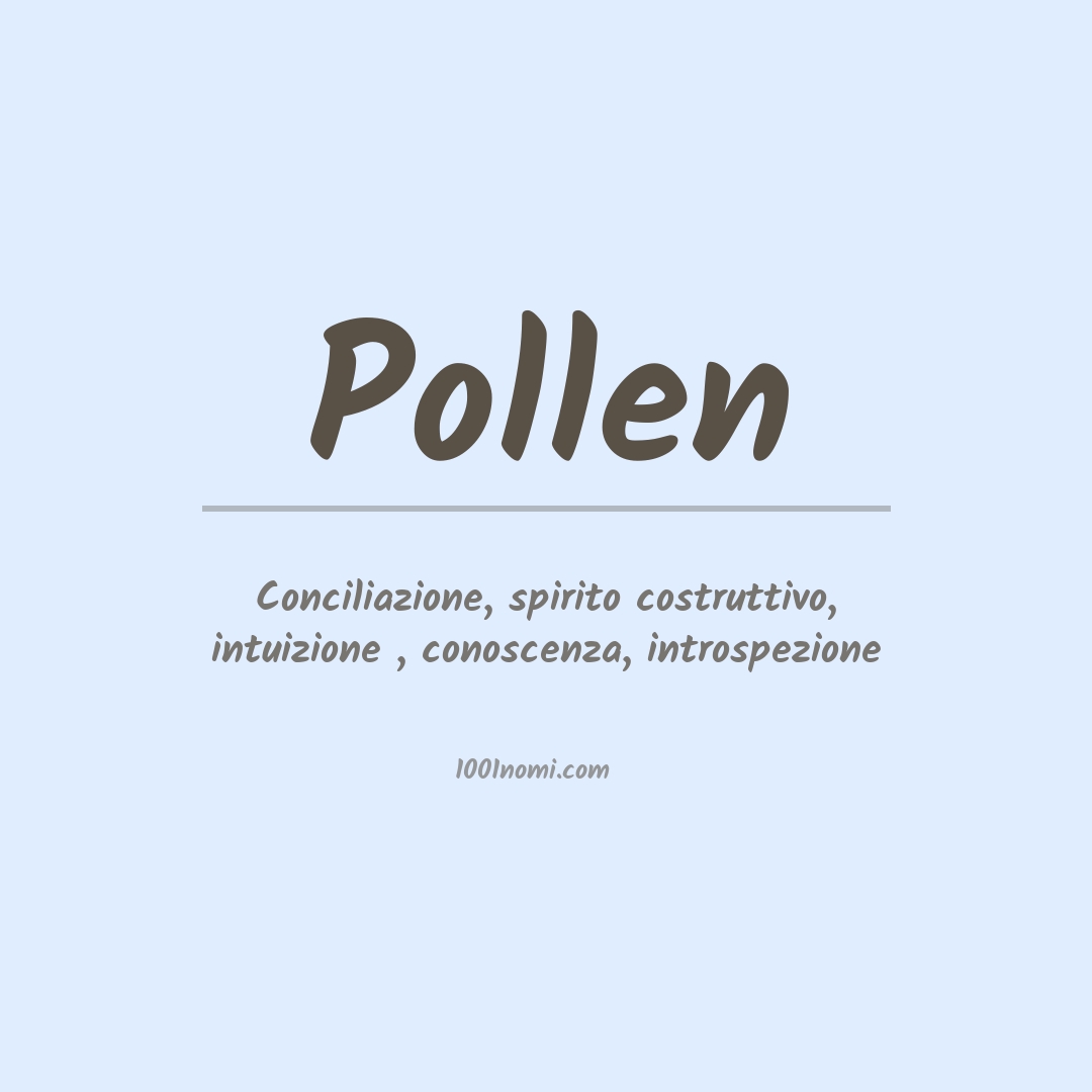 Significato del nome Pollen