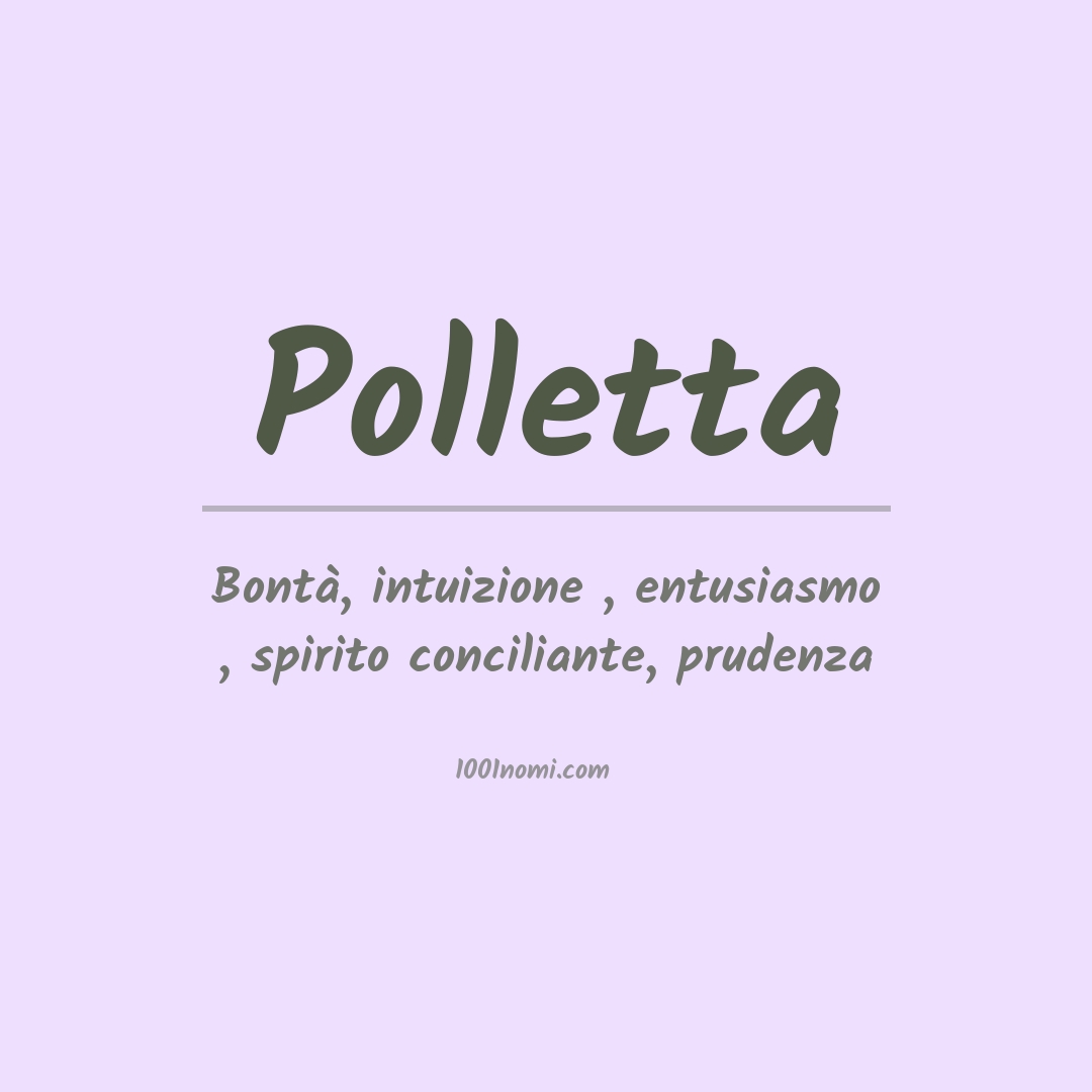 Significato del nome Polletta