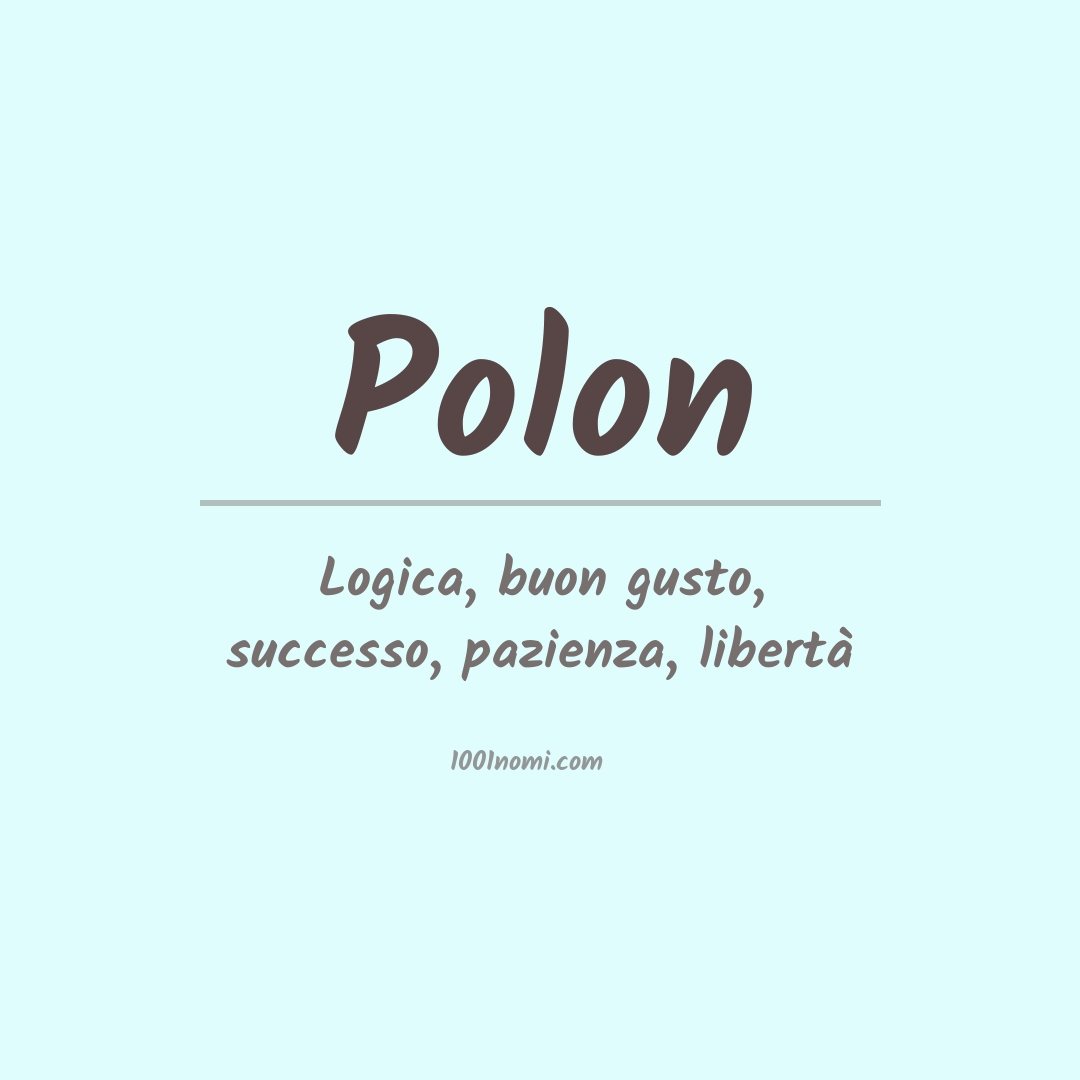 Significato del nome Polon