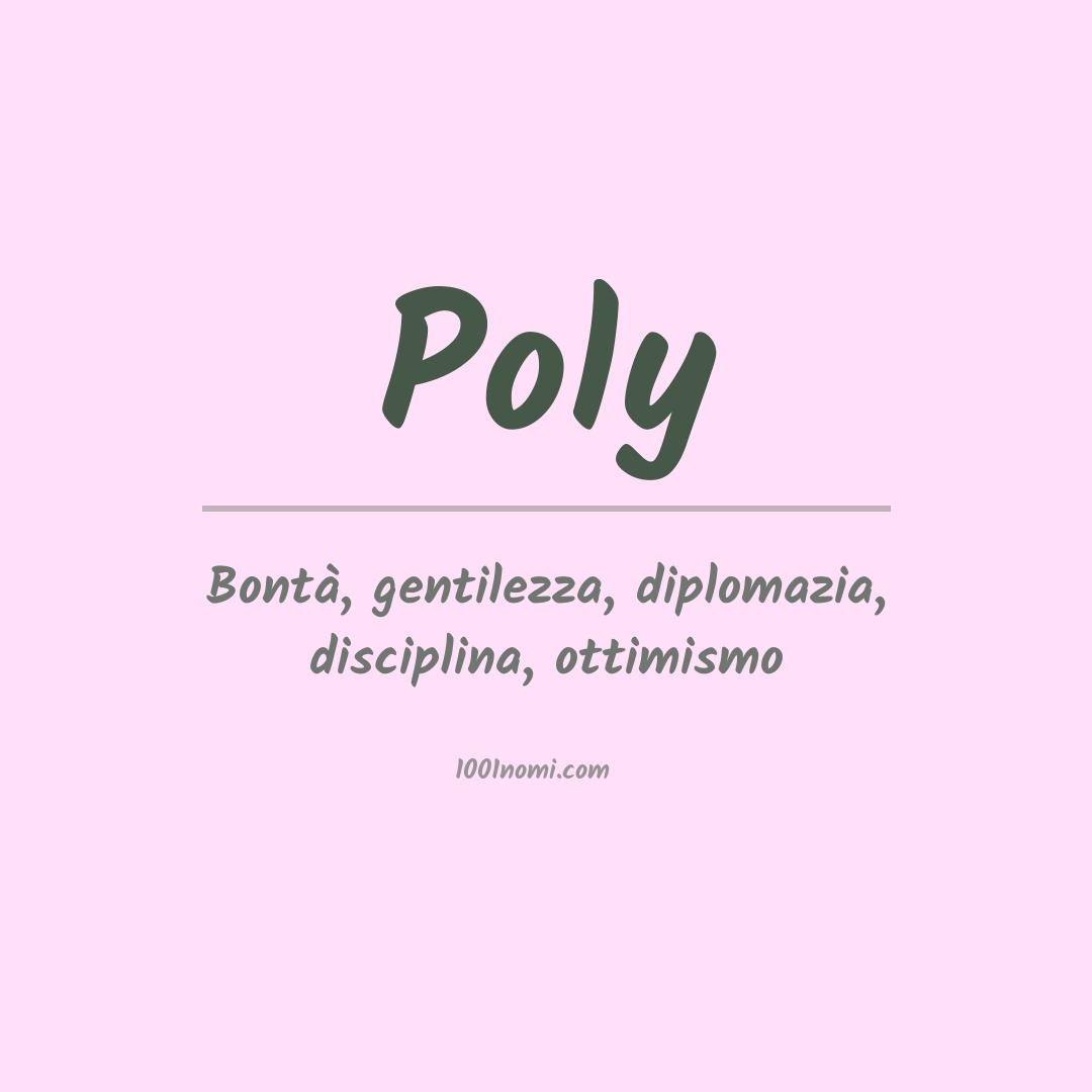 Significato del nome Poly