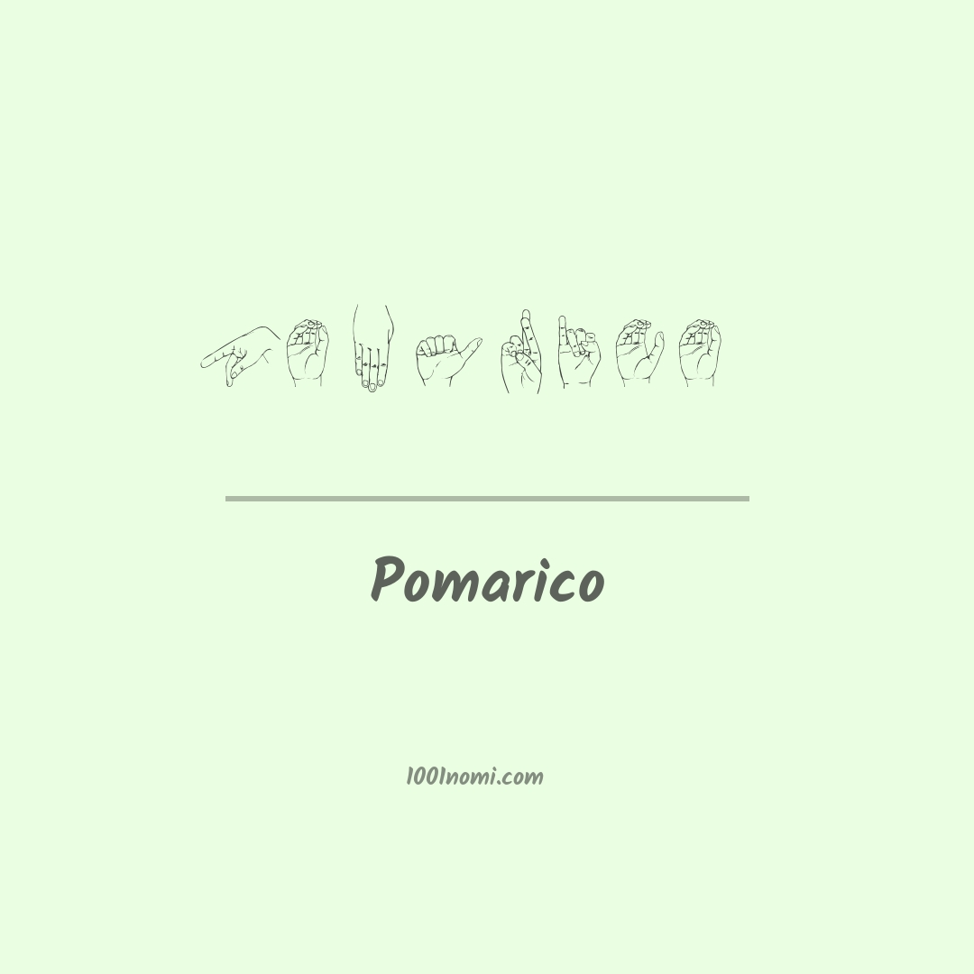 Pomarico nella lingua dei segni Pomarico nella lingua dei segni