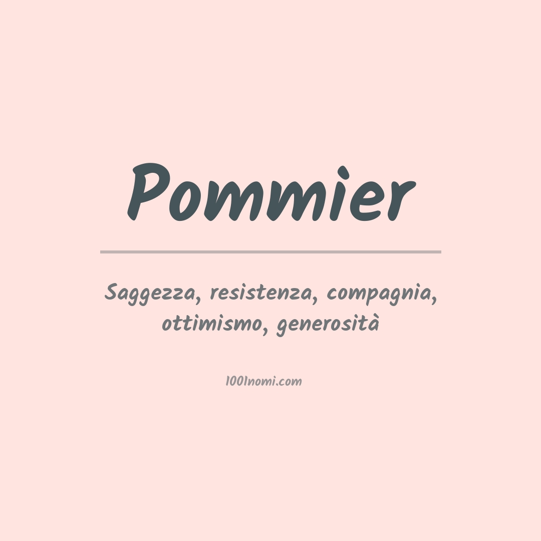 Significato del nome Pommier