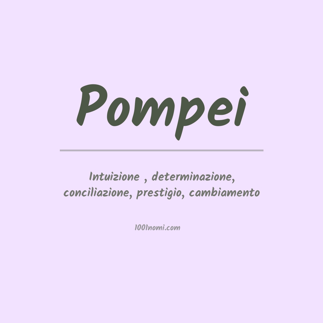 Significato del nome Pompei