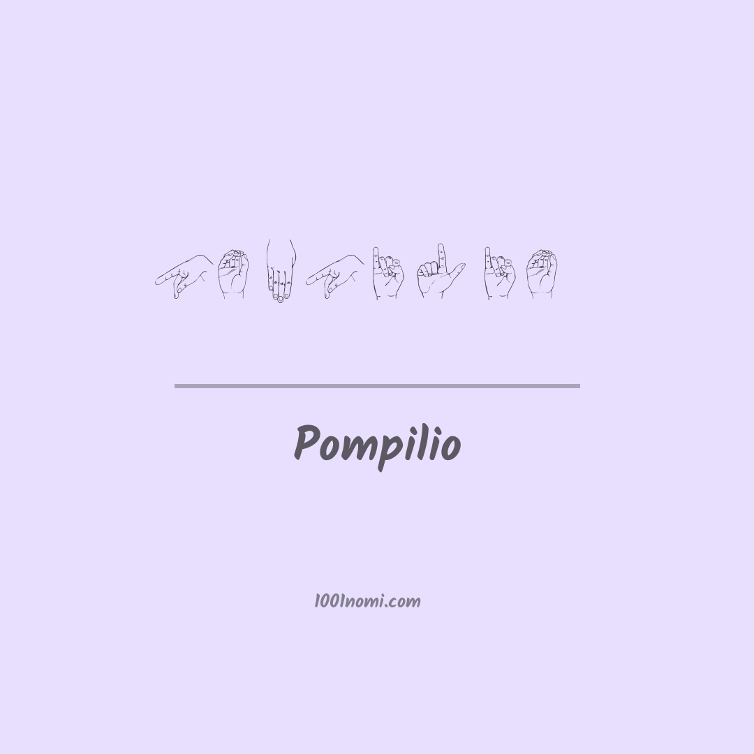 Pompilio nella lingua dei segni Pompilio nella lingua dei segni