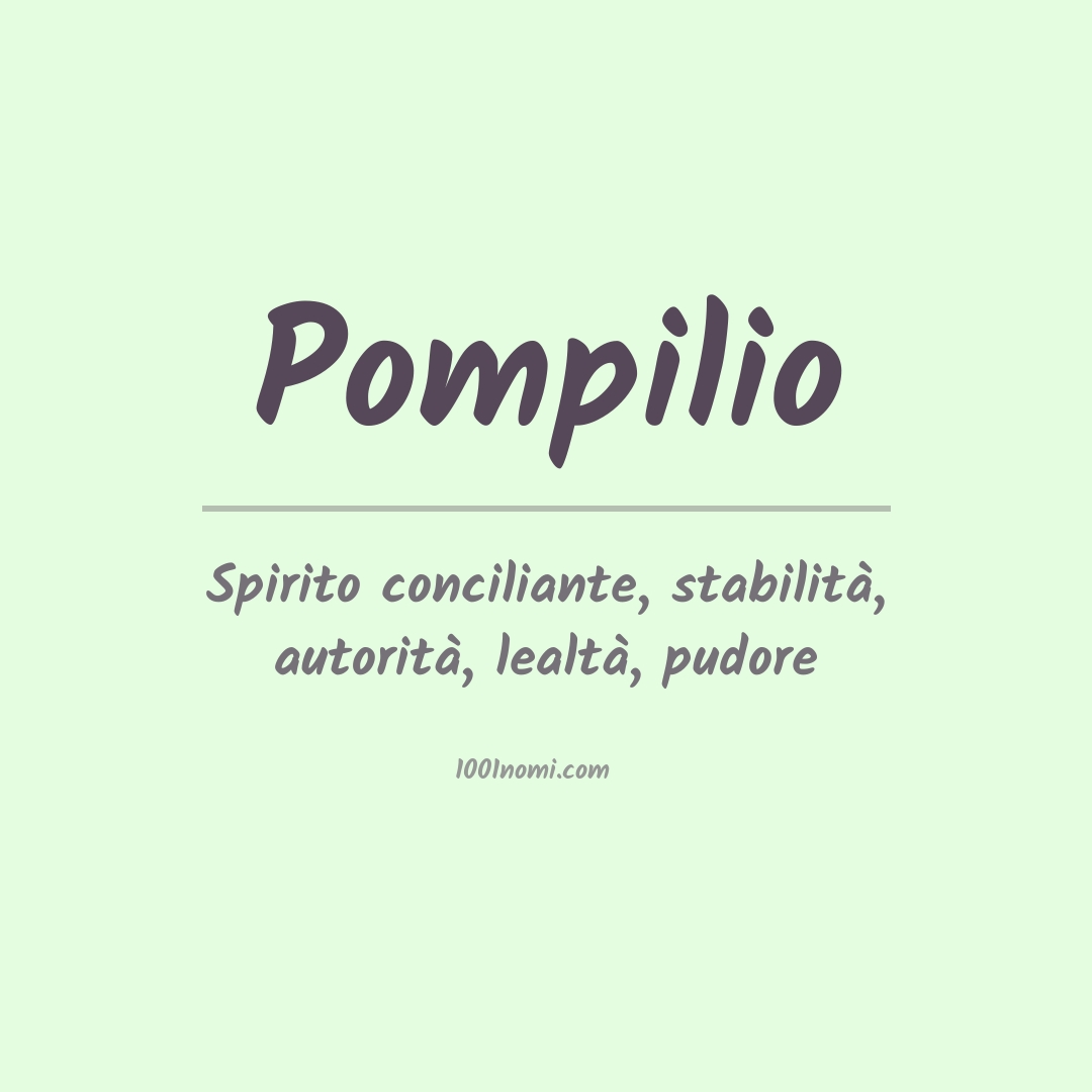 Significato del nome Pompilio