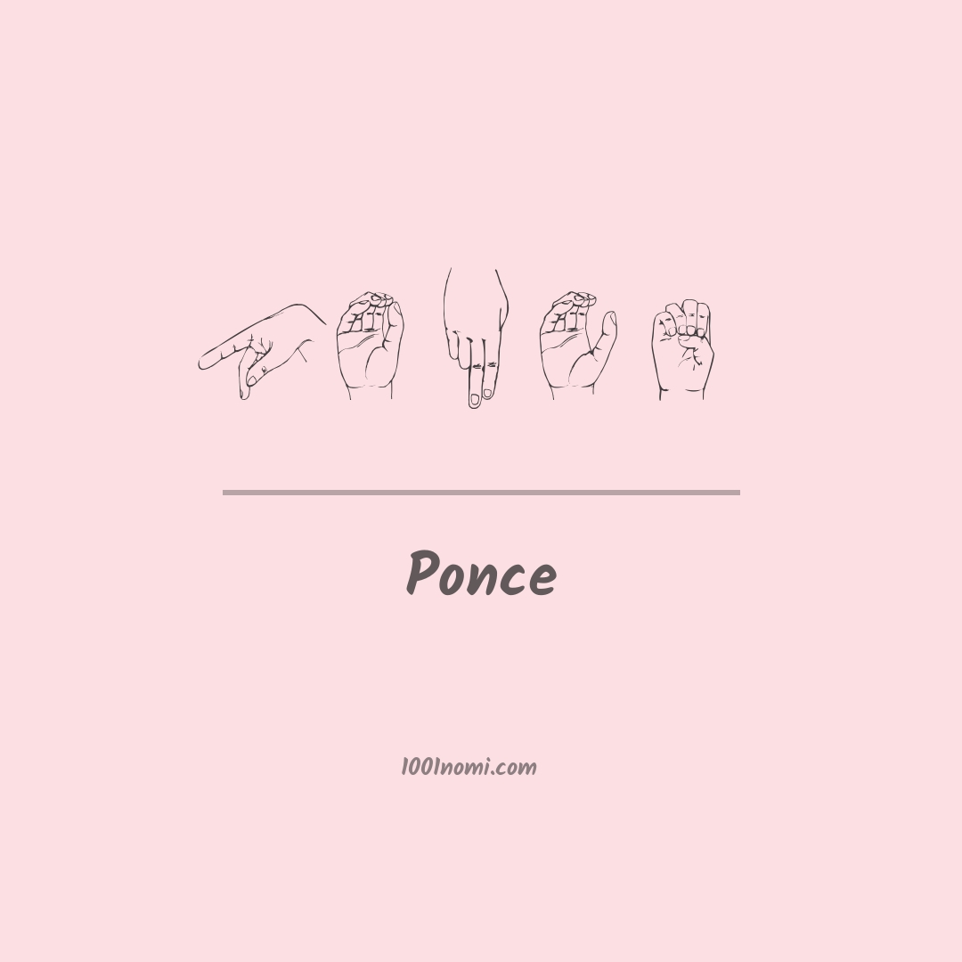 Ponce nella lingua dei segni