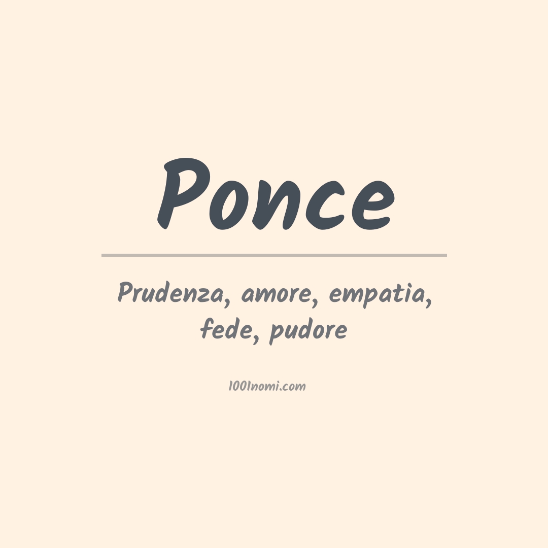 Significato del nome Ponce