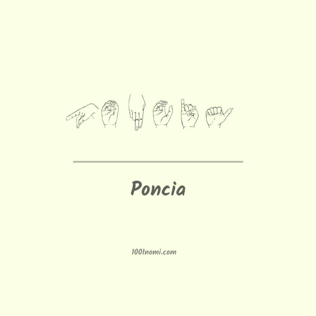 Poncia nella lingua dei segni