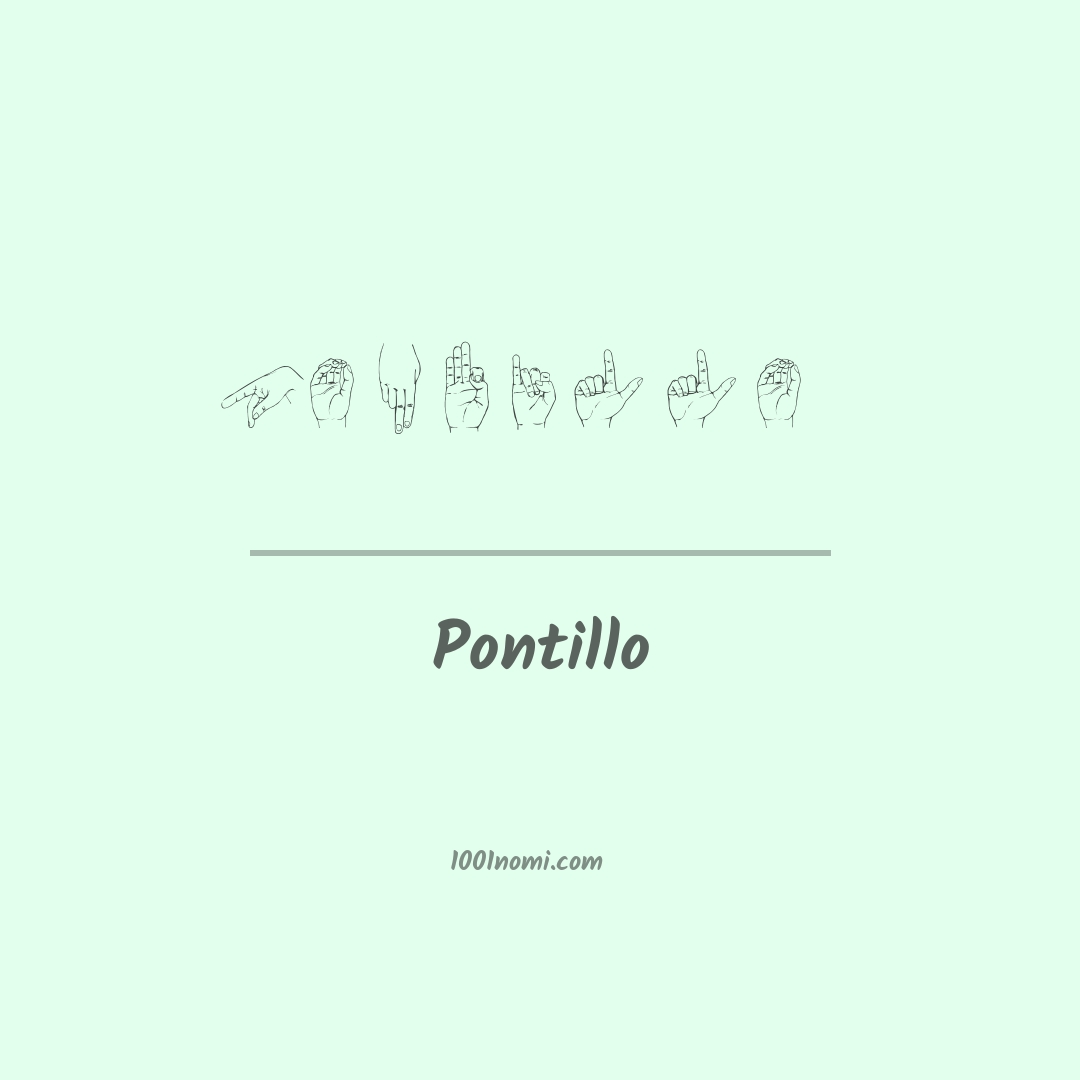 Pontillo nella lingua dei segni