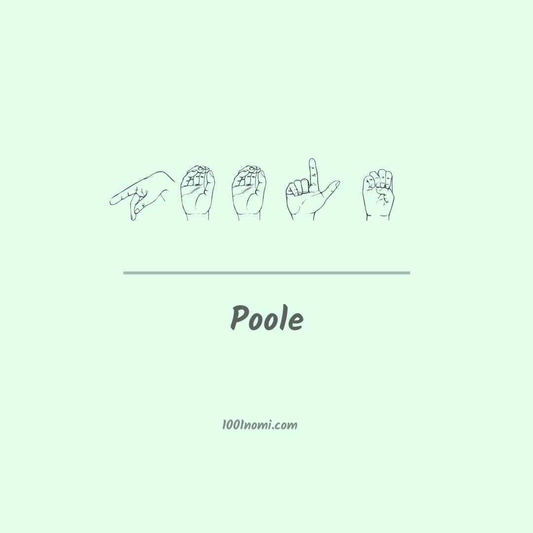 Poole nella lingua dei segni