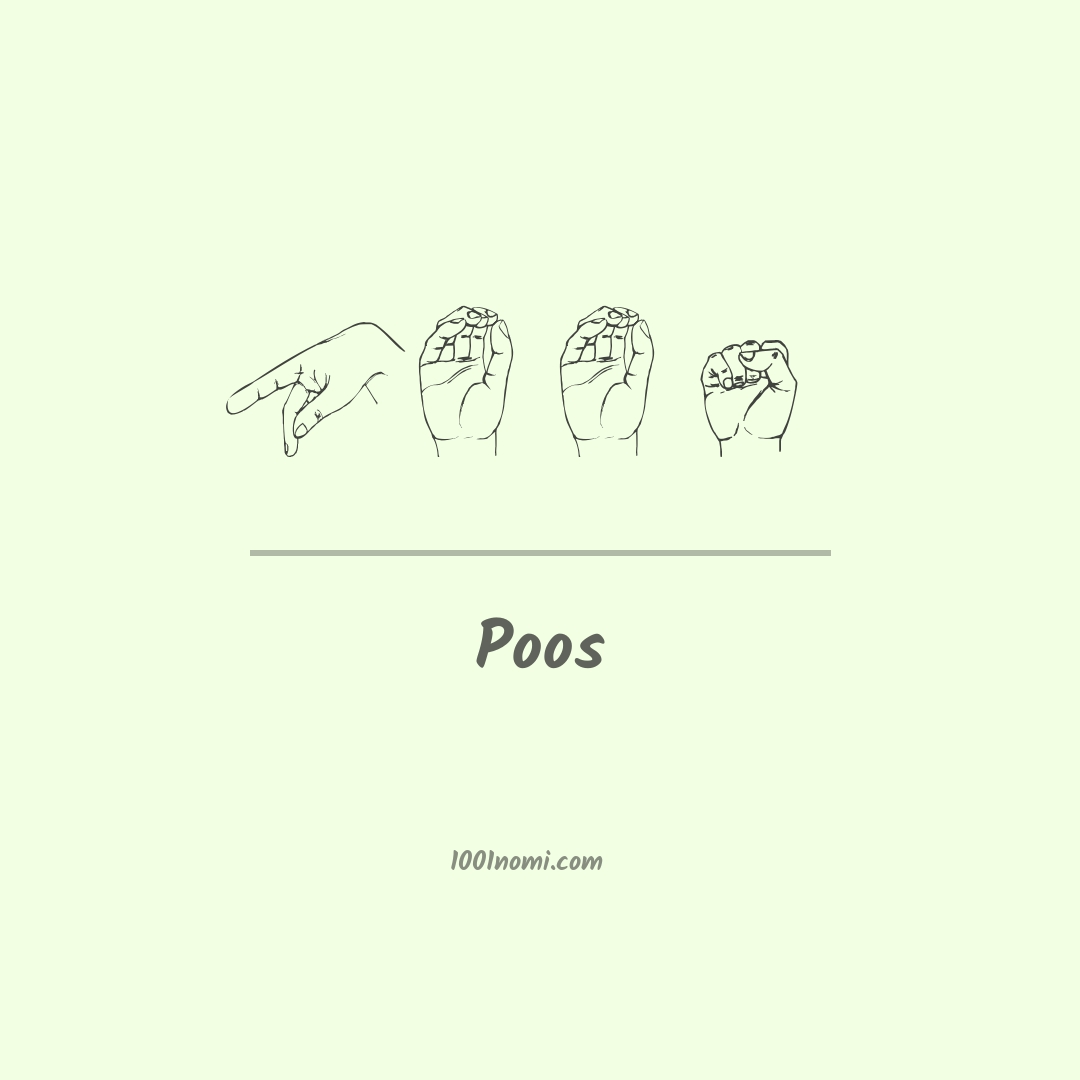 Poos nella lingua dei segni