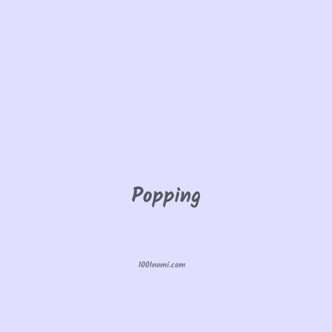Popping in cinese