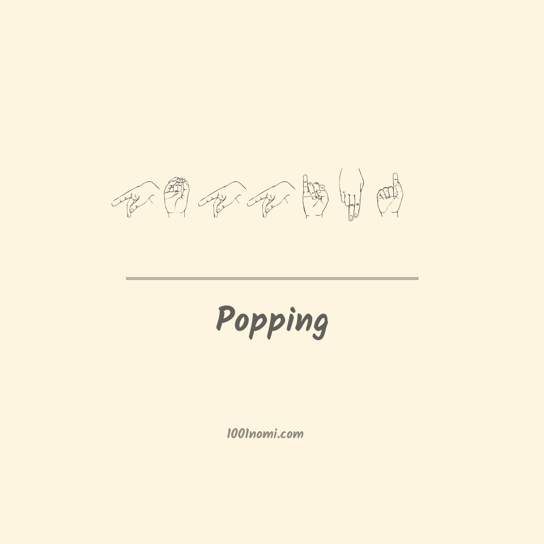 Popping nella lingua dei segni