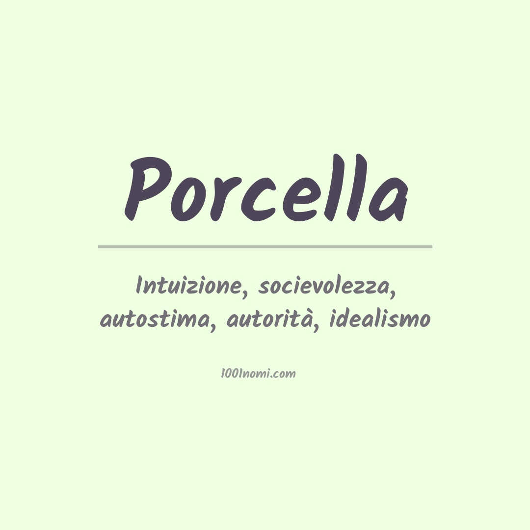 Significato del nome Porcella