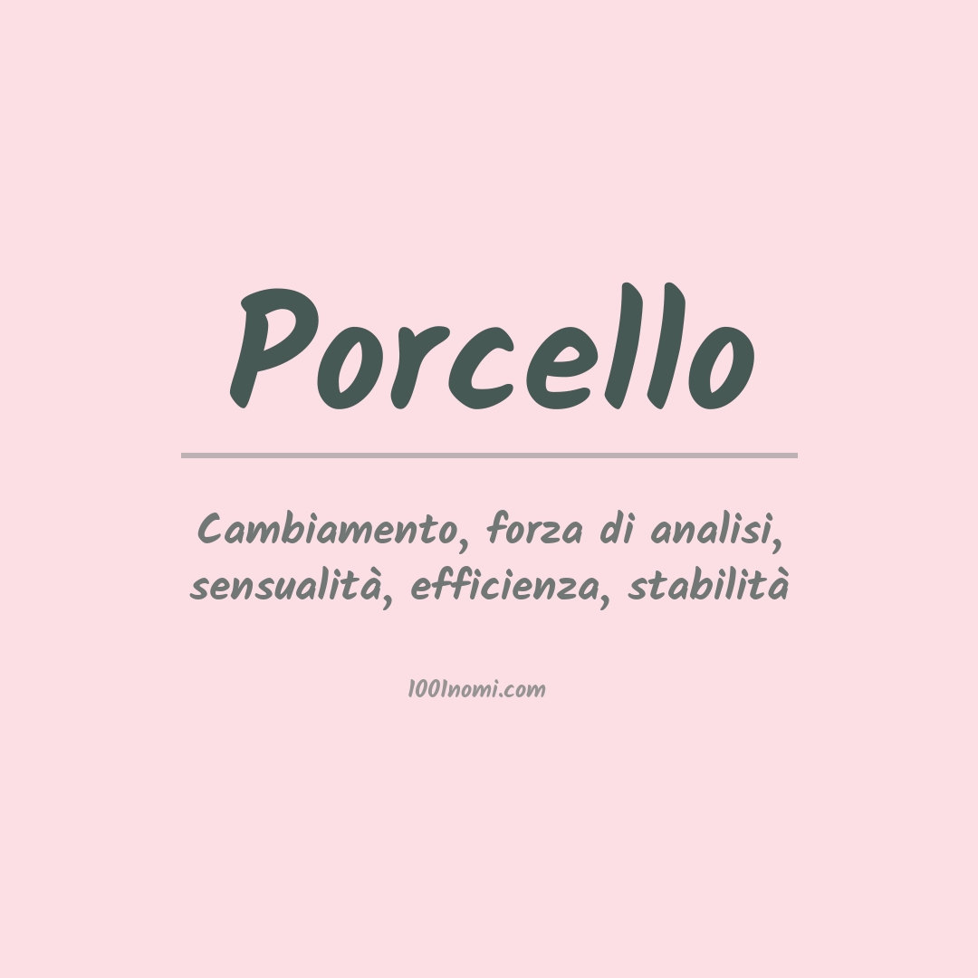 Significato del nome Porcello