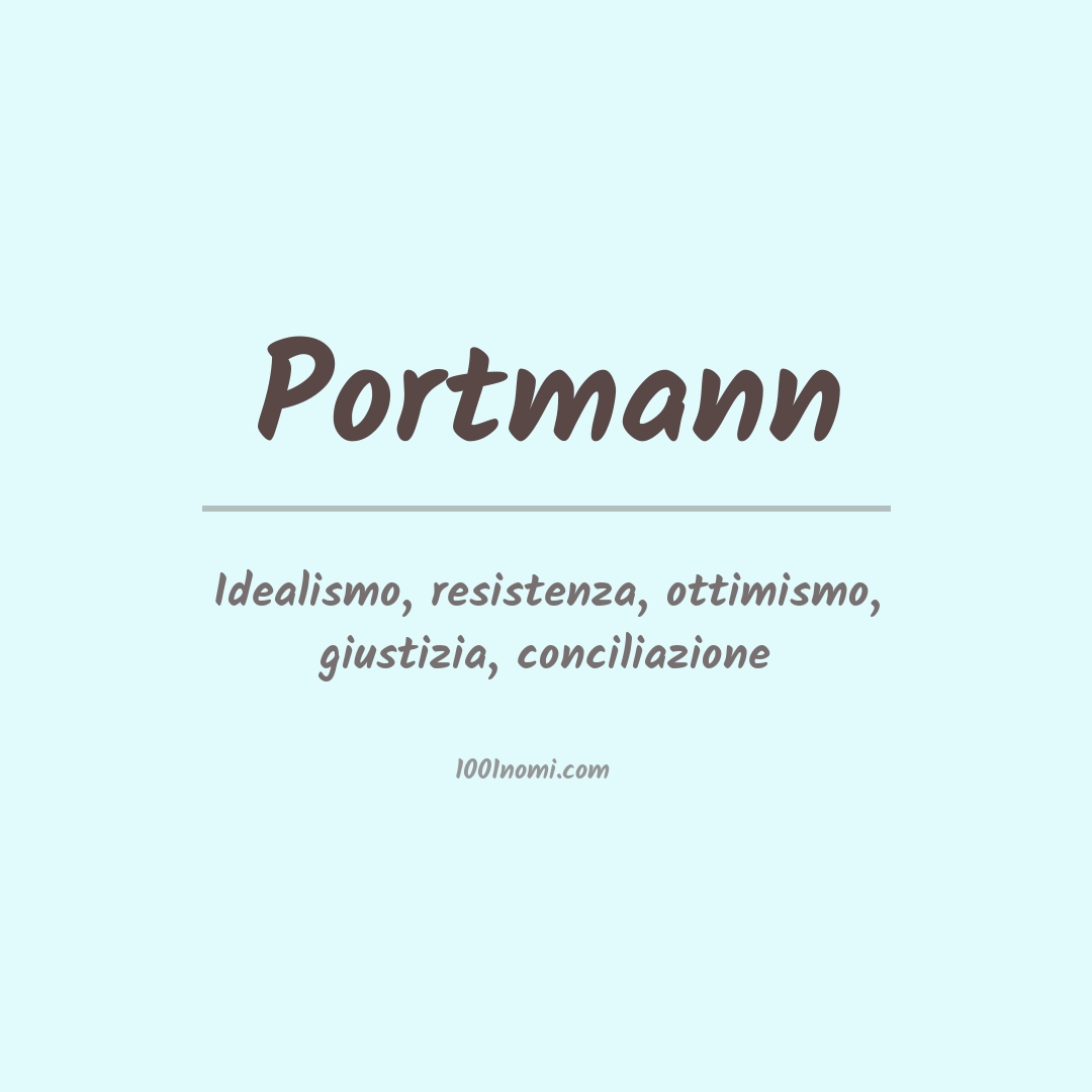 Significato del nome Portmann