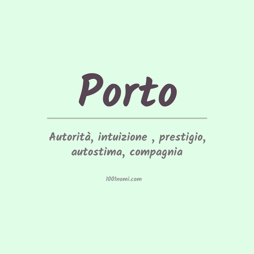 Significato del nome Porto