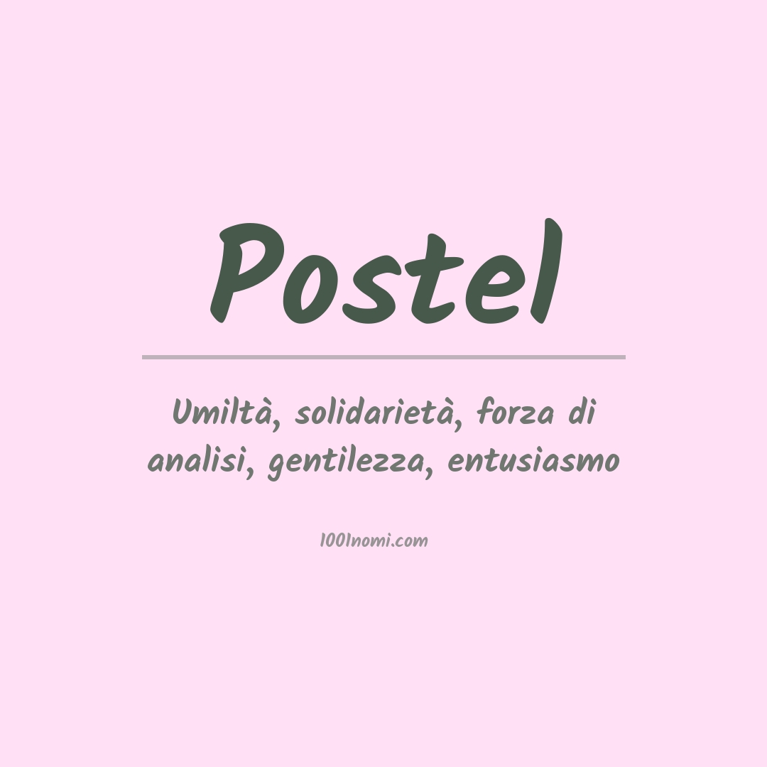 Significato del nome Postel