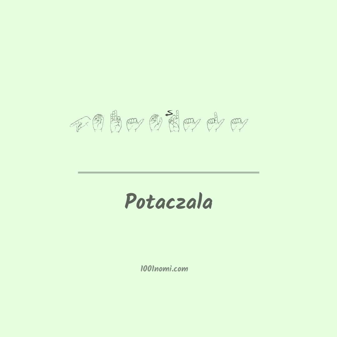 Potaczala nella lingua dei segni