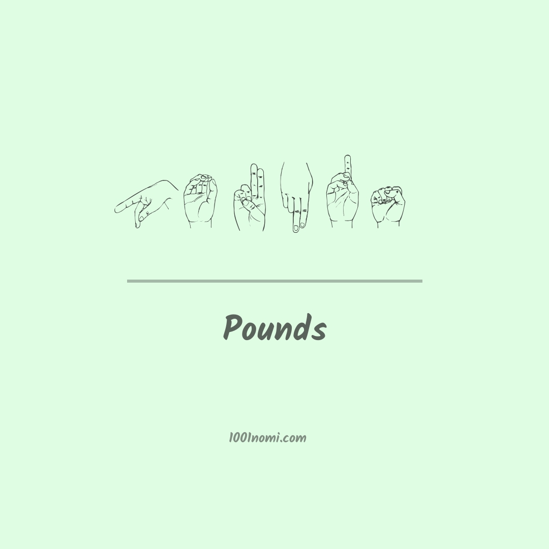 Pounds nella lingua dei segni Pounds nella lingua dei segni