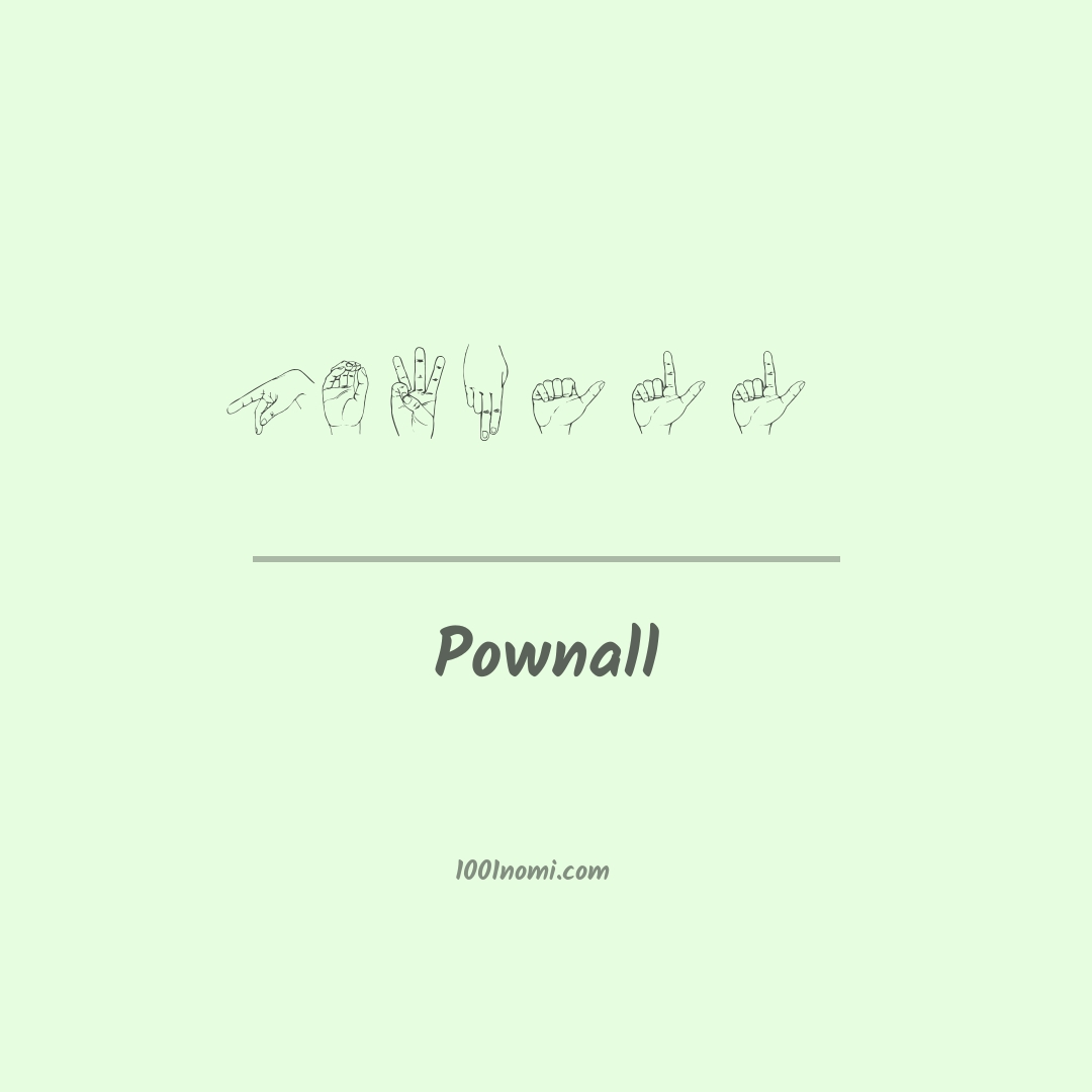 Pownall nella lingua dei segni