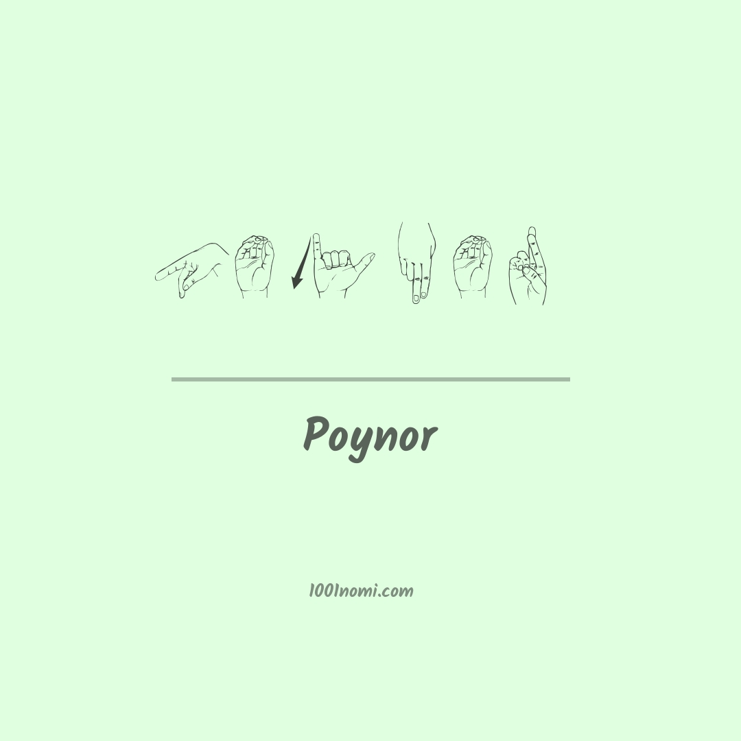 Poynor nella lingua dei segni Poynor nella lingua dei segni