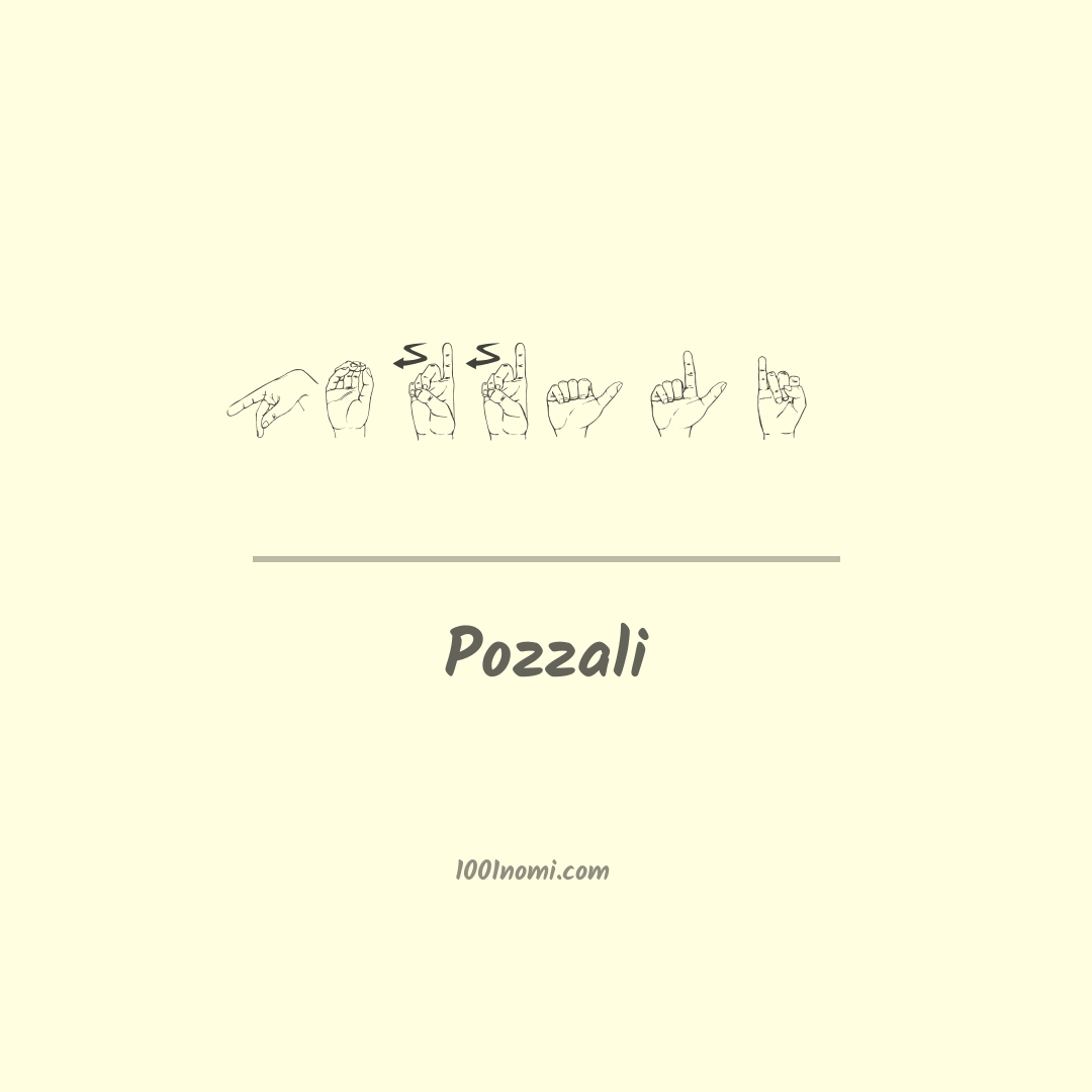 Pozzali nella lingua dei segni