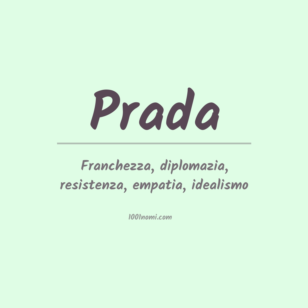 Significato del nome Prada