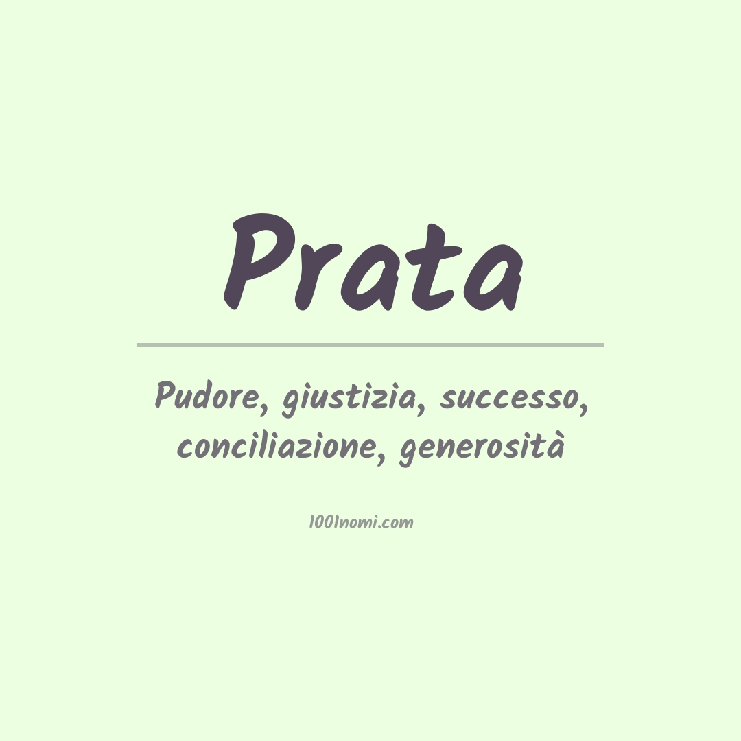 Significato del nome Prata