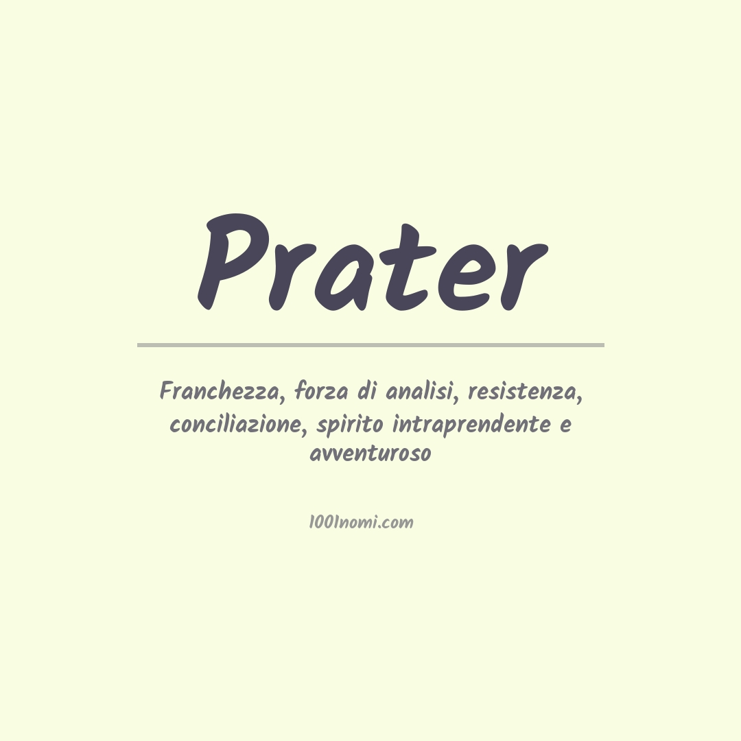 Significato del nome Prater