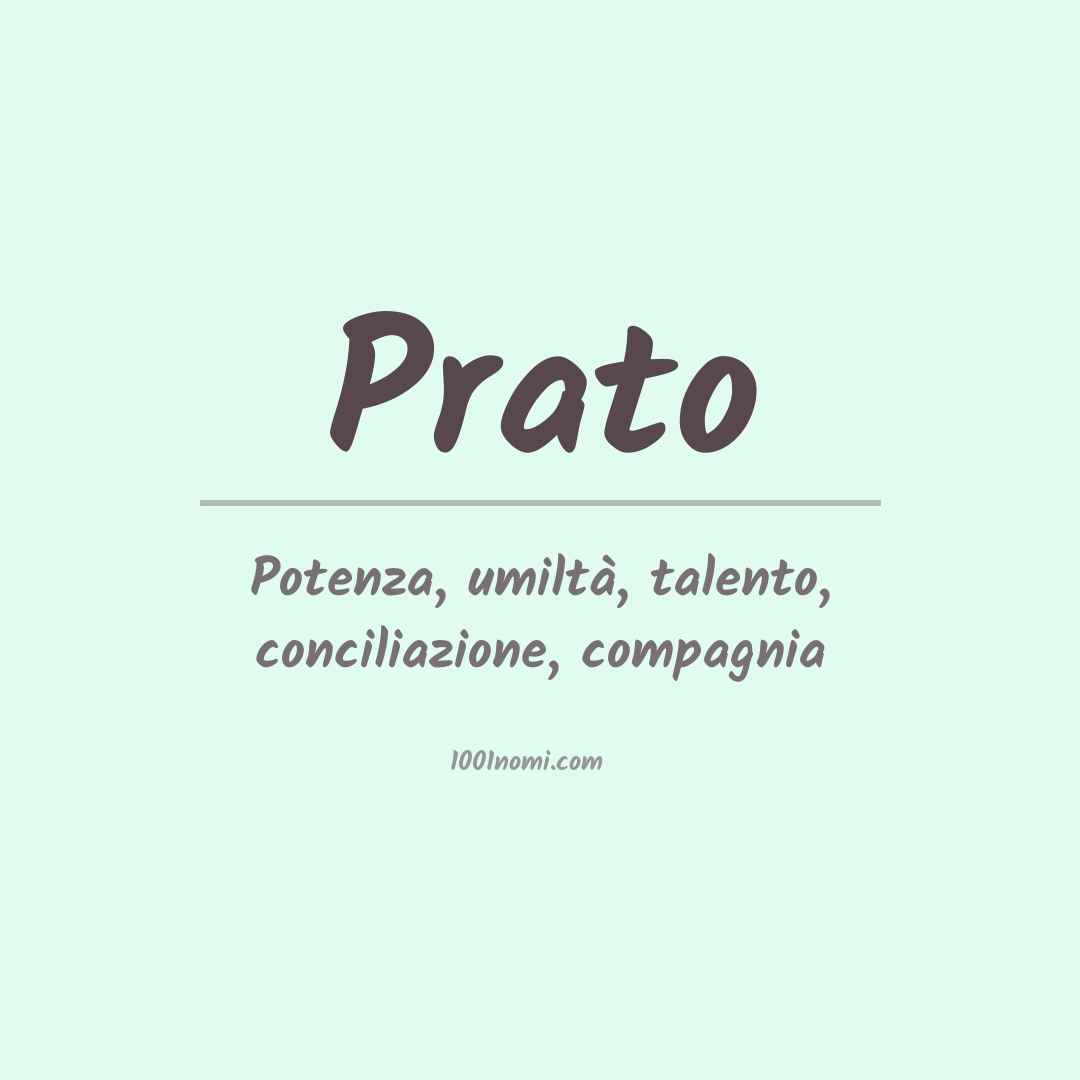 Significato del nome Prato