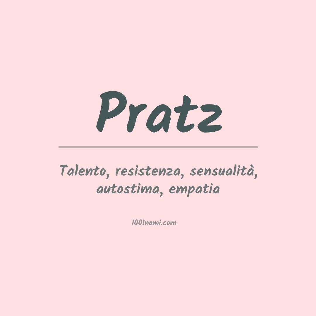 Significato del nome Pratz